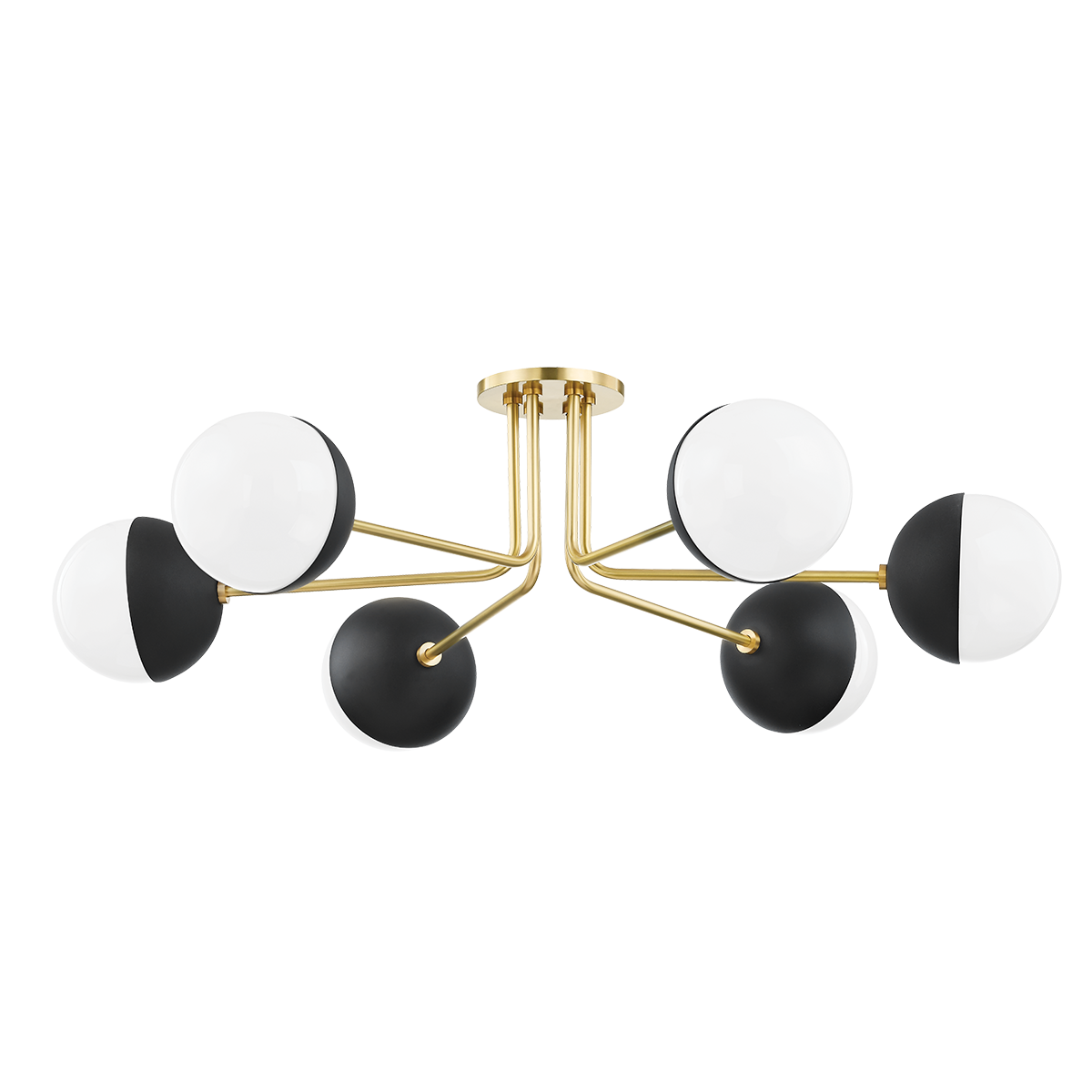 Mitzi Renee Semi Flush Semi Flush Mitzi Aged Brass/black  