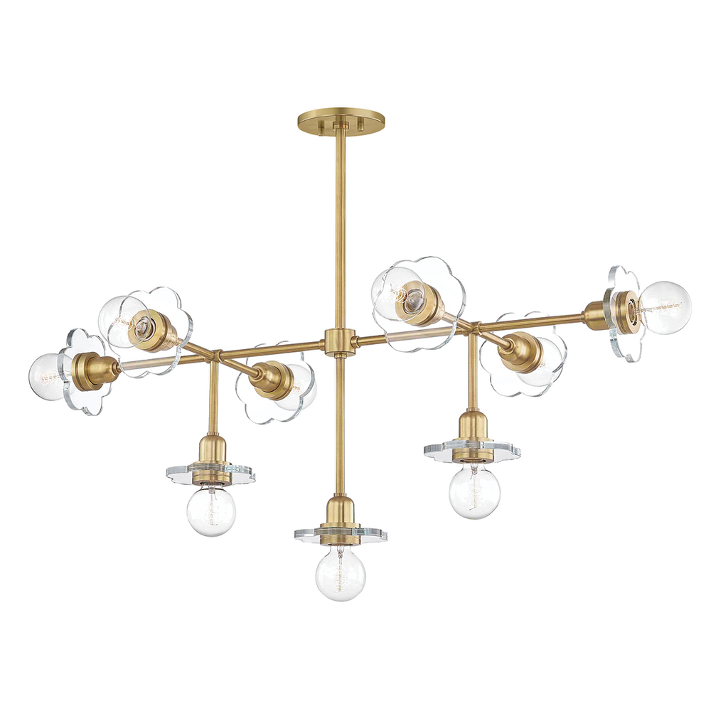 Mitzi Alexa Chandelier Chandeliers Mitzi Aged Brass 46x23.25x19.5 