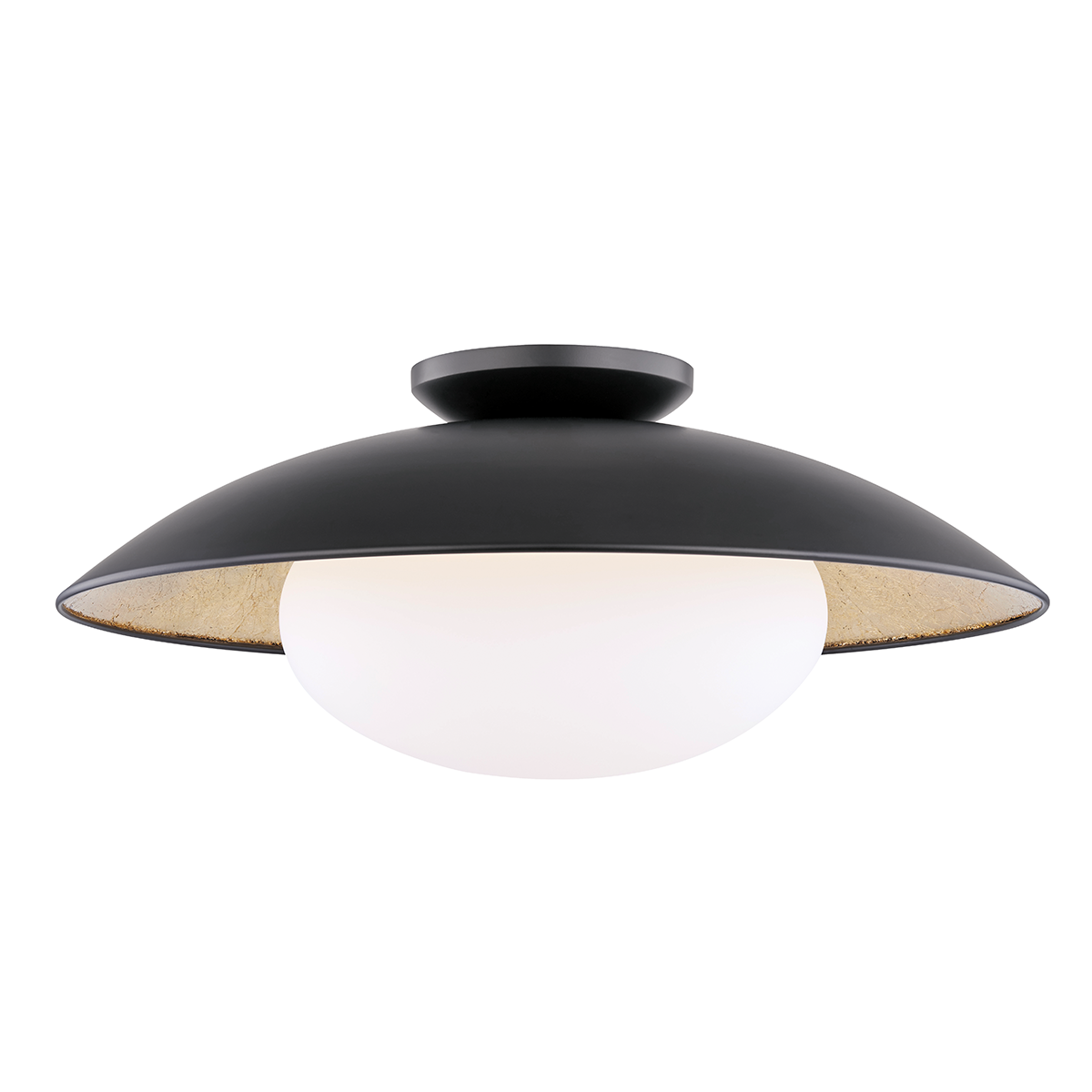 Mitzi Cadence Semi Flush Semi Flush Mitzi Black Lustro/gold Leaf Combo 11.75x21x9 