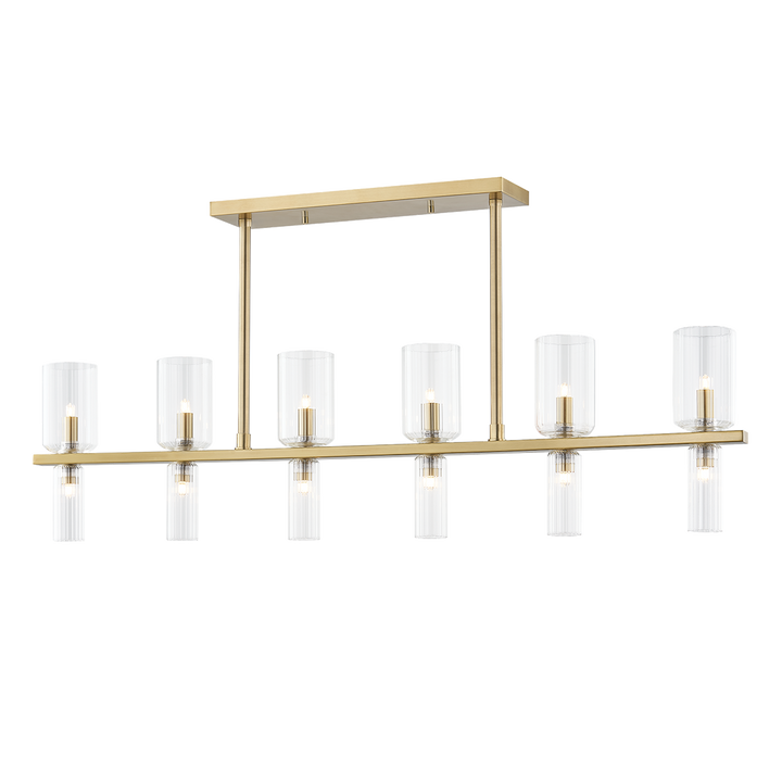 Mitzi Tabitha Linear Linear Chandeliers Mitzi Aged Brass  