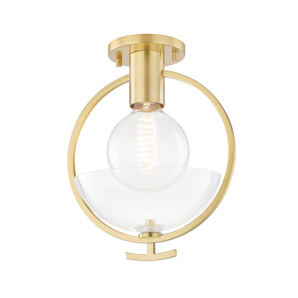 Mitzi Ringo Semi Flush Semi Flush Mitzi Aged Brass  