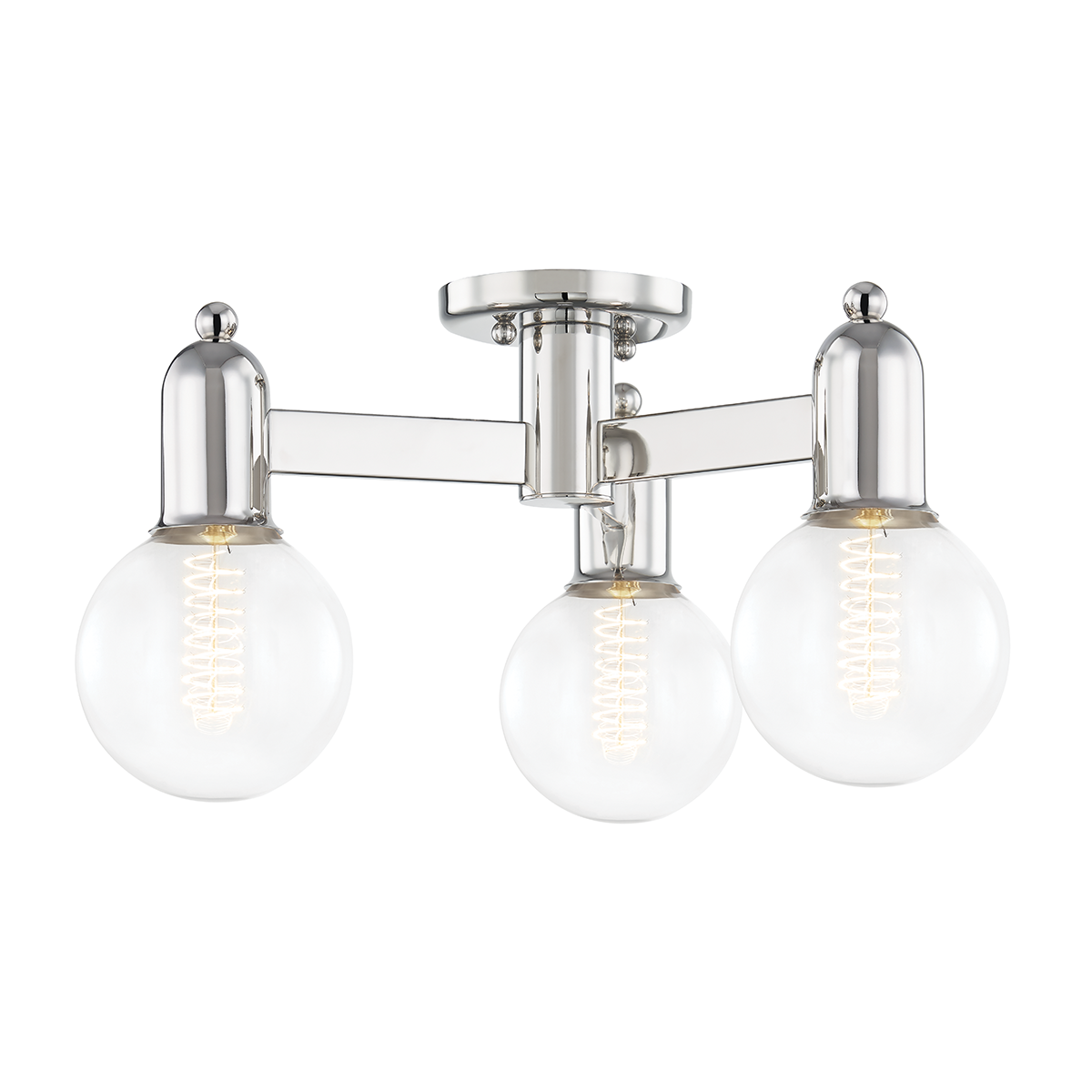 Mitzi Bryce Semi Flush Semi Flush Mitzi Polished Nickel  