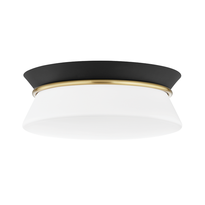 Mitzi Cath Flush Mount Ceiling Flush Mounts Mitzi Aged Brass/black  