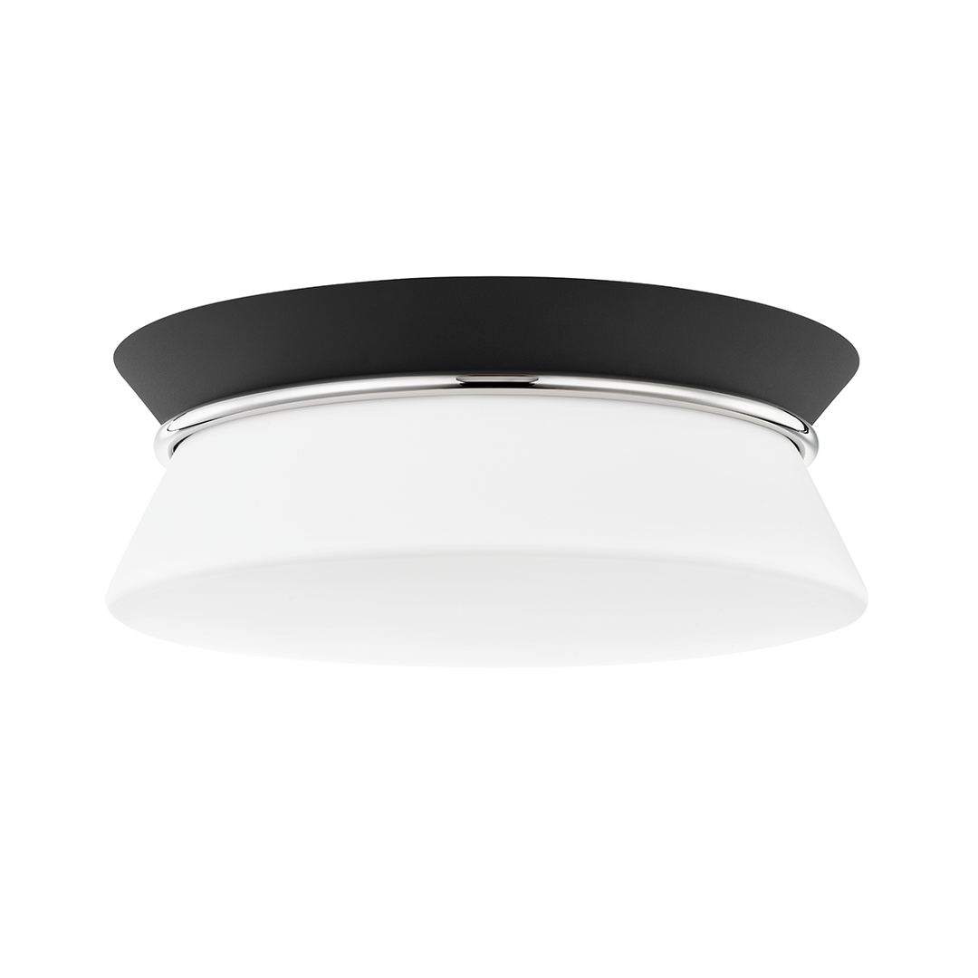 Mitzi Cath Flush Mount Ceiling Flush Mounts Mitzi Polished Nickel/black  