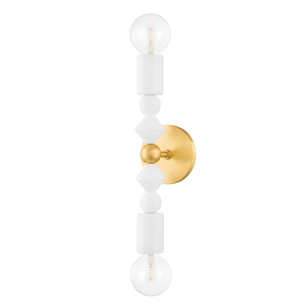 Mitzi Flora Wall Sconce Wall Sconces Mitzi Aged Brass 24x4.75x21 