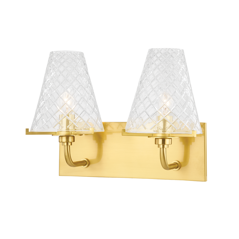 Mitzi Irene Bath and Vanity Vanity Lights Mitzi Aged Brass 7.5x13.75x10 