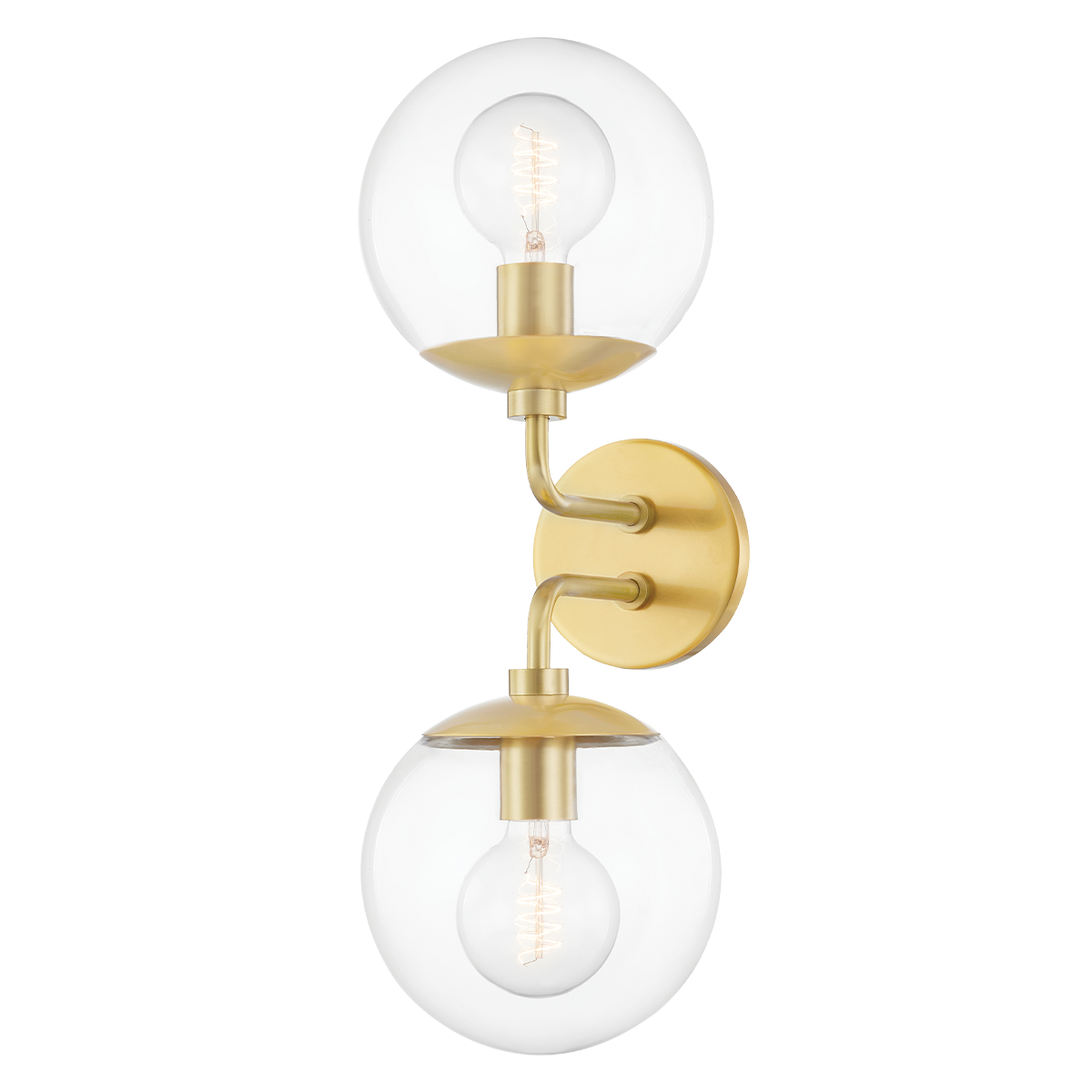 Mitzi Meadow Wall Sconce Wall Sconce Mitzi Aged Brass 8.25x7x20 