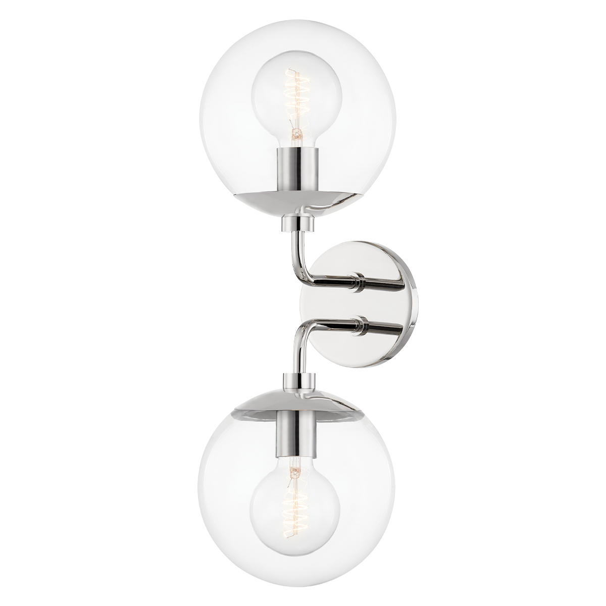 Mitzi Meadow Wall Sconce Wall Sconce Mitzi Polished Nickel 8.25x7x20 