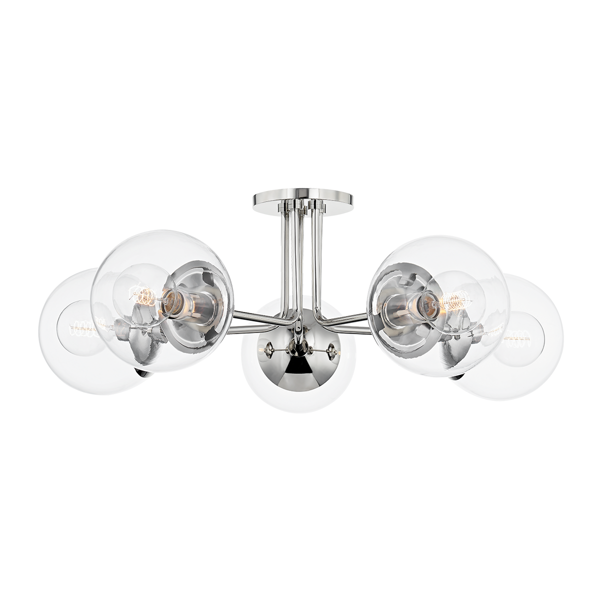 Mitzi Meadow Semi Flush Semi Flush Mitzi Polished Nickel  