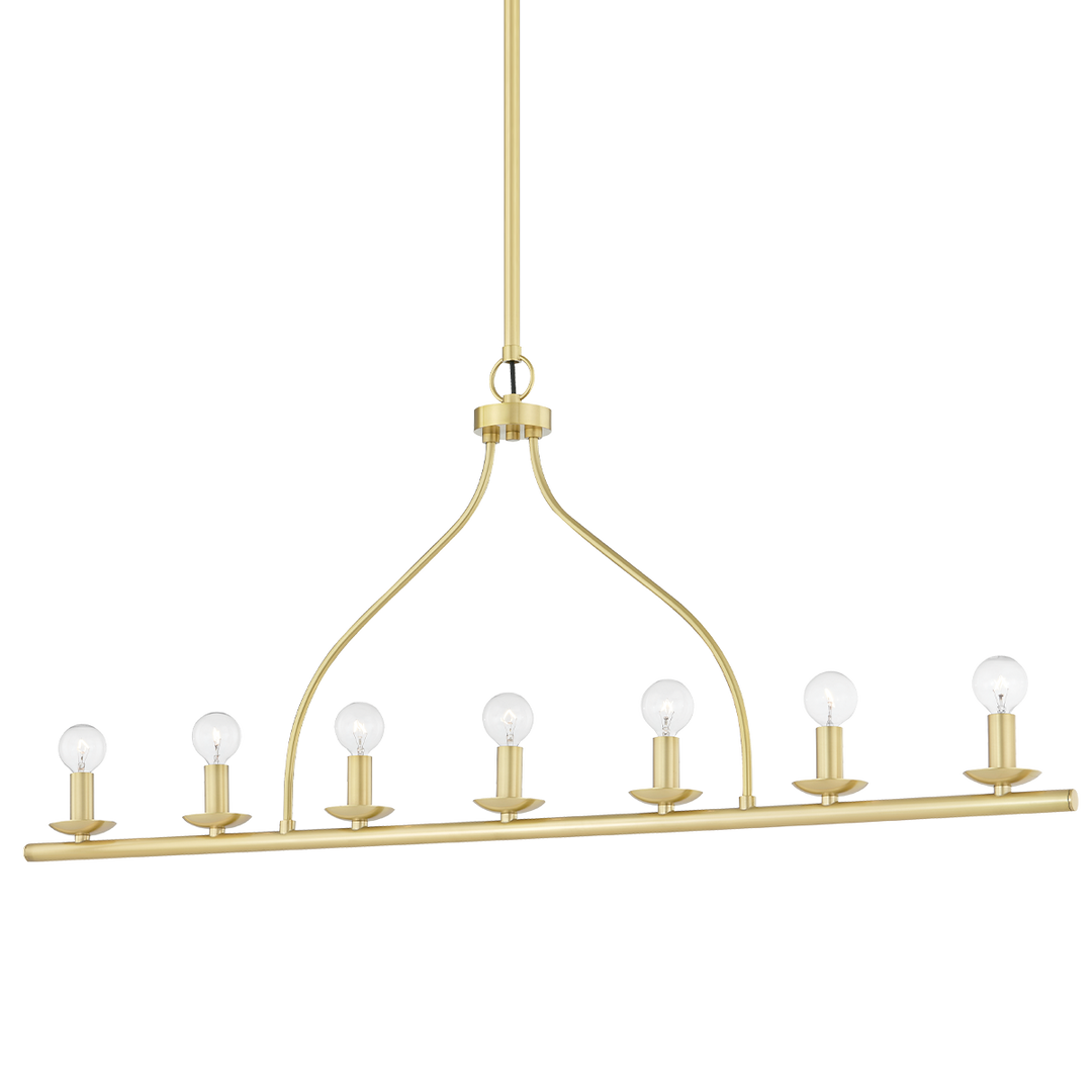 Mitzi Kendra Linear Linear Chandeliers Mitzi Aged Brass  