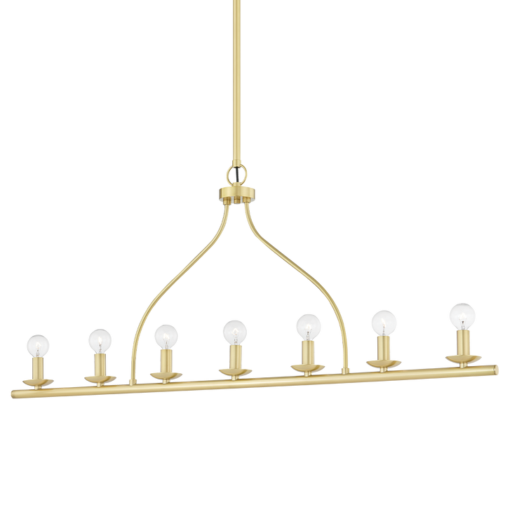 Mitzi Kendra Linear Linear Chandeliers Mitzi Aged Brass  