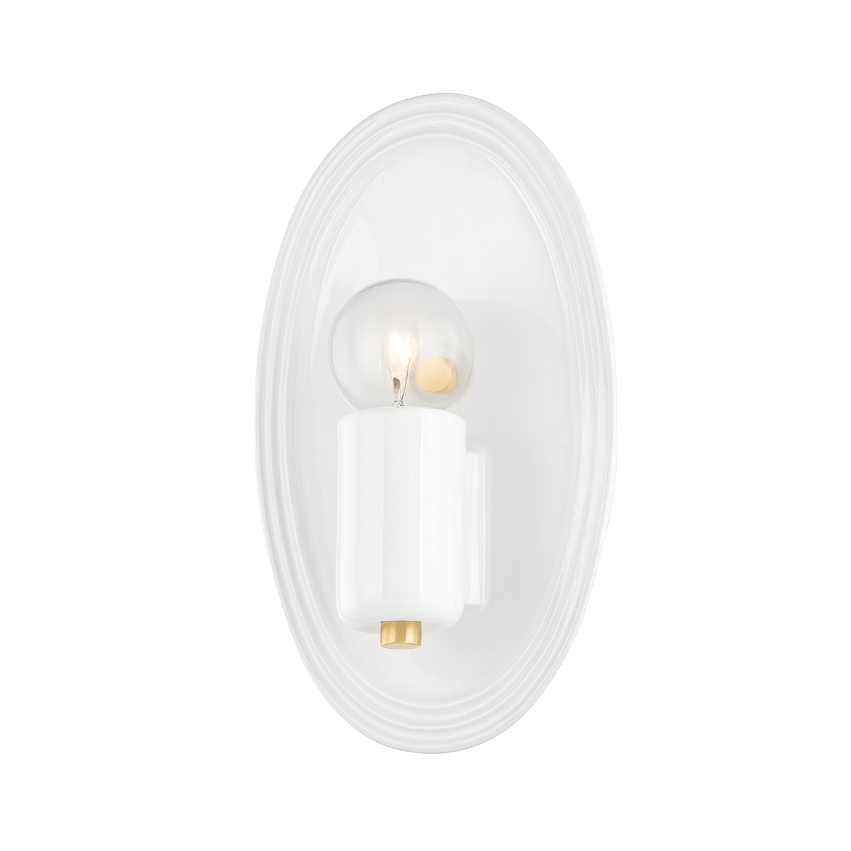 Mitzi JOYCE Wall Sconce Wall Sconce Mitzi AGED BRASS/CERAMIC GLOSS WHITE  