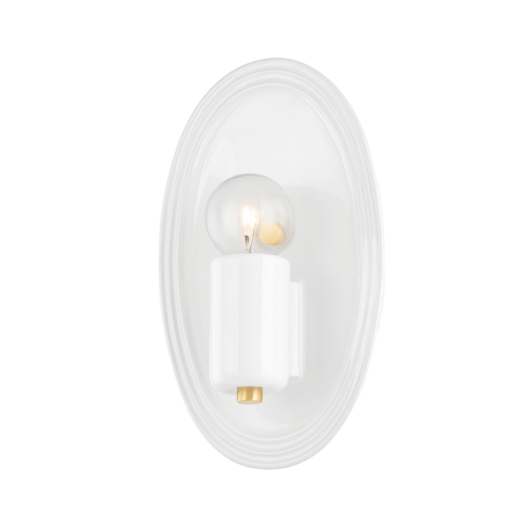 Mitzi JOYCE Wall Sconce Wall Sconces Mitzi AGED BRASS/CERAMIC GLOSS WHITE  