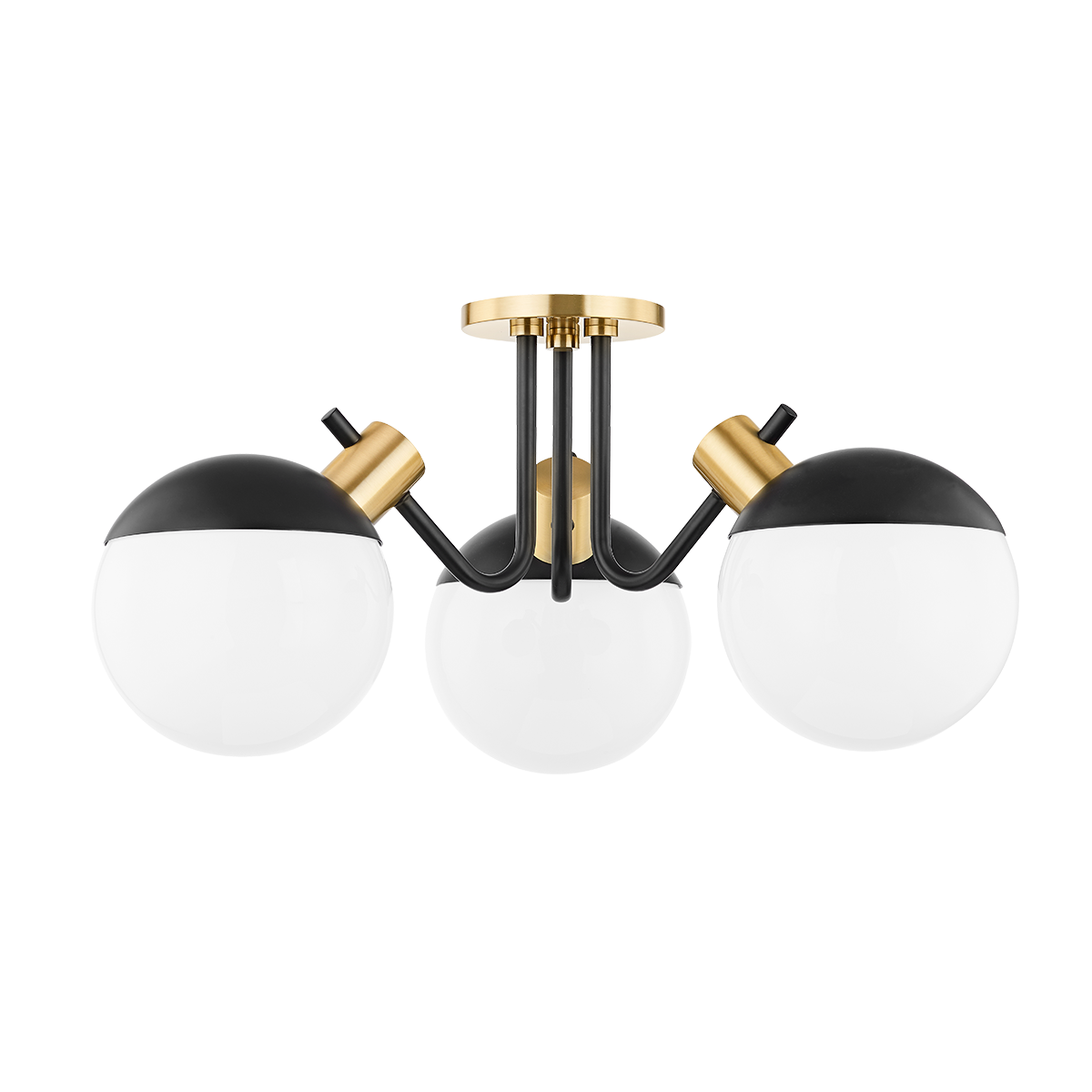 Mitzi Miranda Semi Flush Semi Flush Mitzi Aged Brass/soft Black  