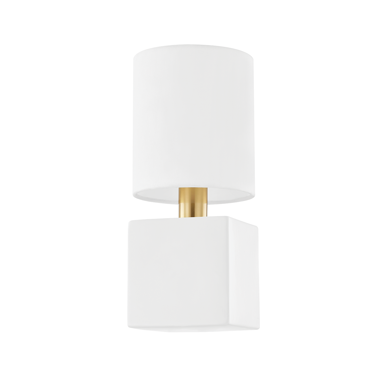 Mitzi JOEY Wall Sconce Wall Sconce Mitzi AGED BRASS/CERAMIC SATIN WHITE  