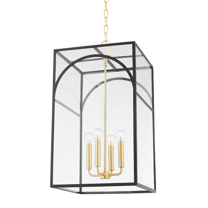 Mitzi Addison Pendant Pendants Mitzi AGED BRASS/TEXTURED BLACK COMBO 15x15x28.13 