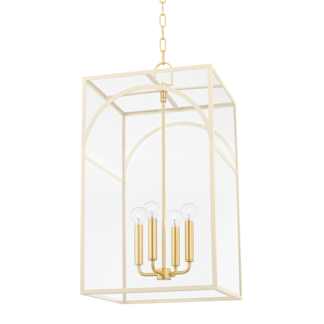 Mitzi Addison Pendant Pendants Mitzi AGED BRASS/TEXTURED CREAM 15x15x28.13 