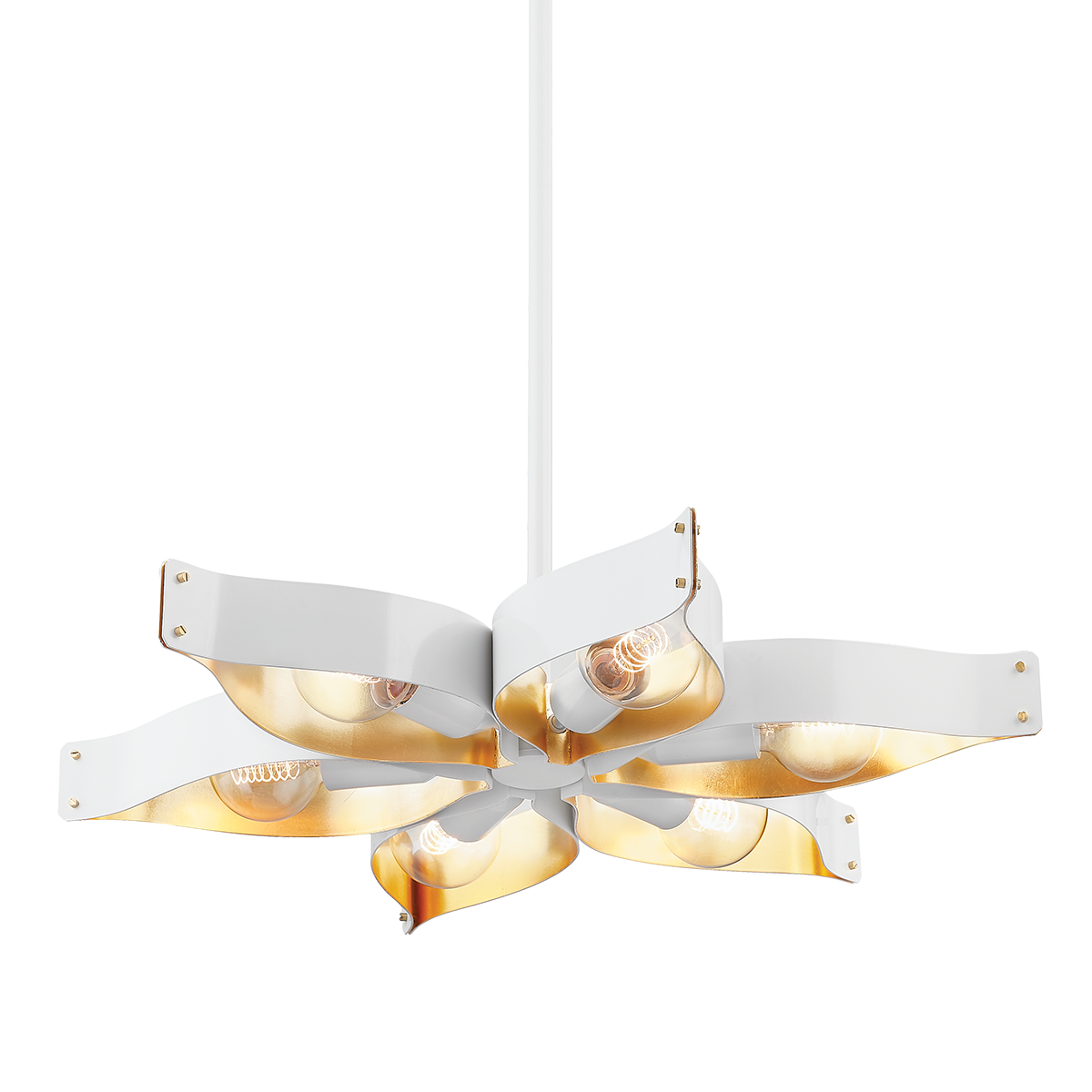 Mitzi Nala Chandelier Chandelier Mitzi SOFT WHITE/GOLD LEAF 5x27x3.25 