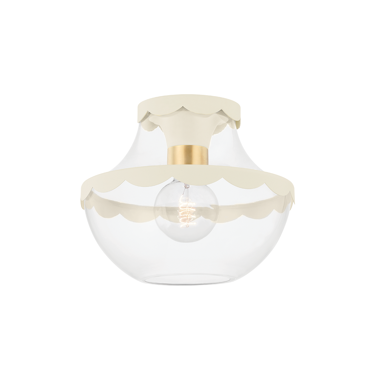 Mitzi ALAINA Semi Flush Semi Flush Mitzi Aged Brass  