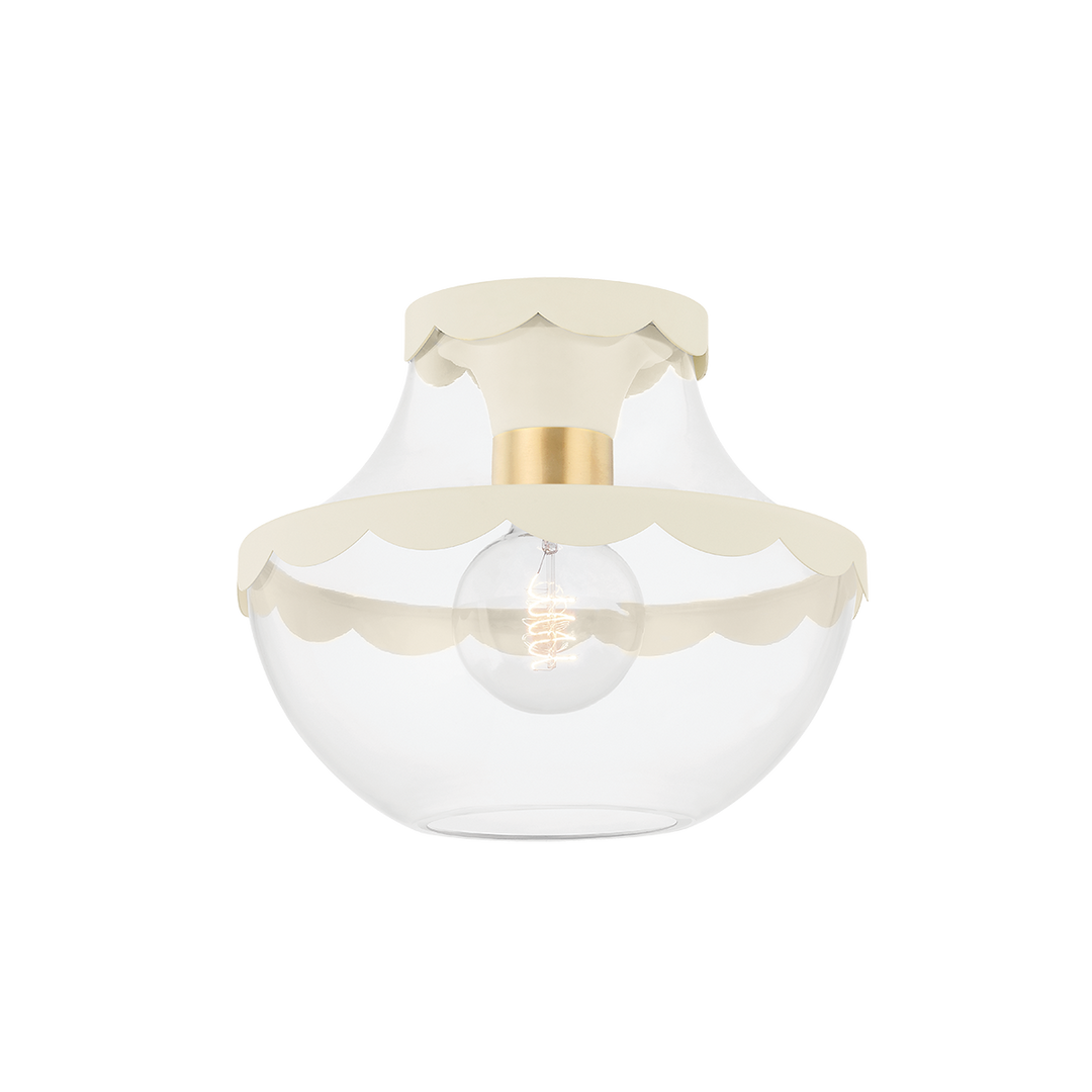 Mitzi ALAINA Semi Flush Ceiling Semi Flush Mounts Mitzi Aged Brass  