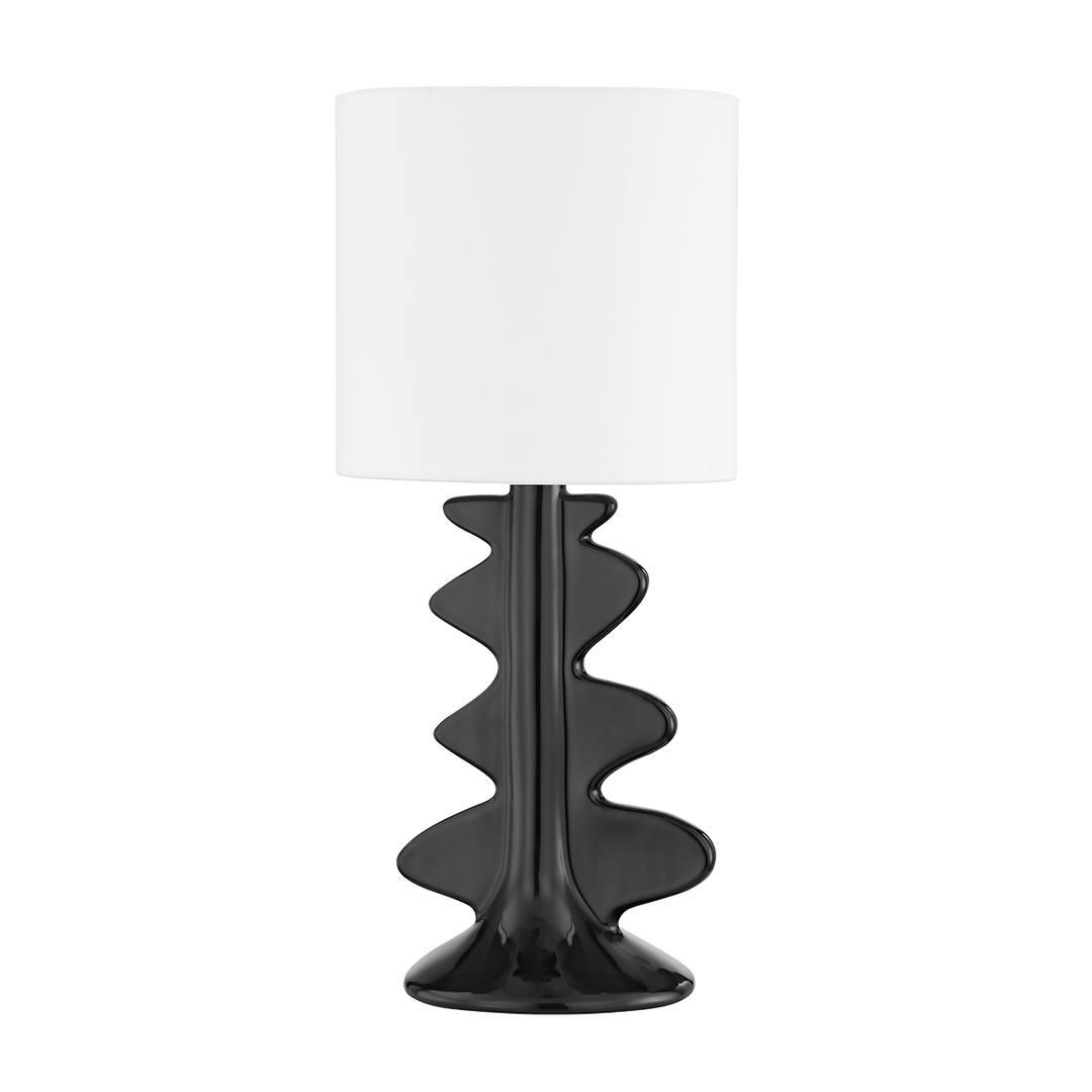 Mitzi Liwa Table Lamp Table Lamps Mitzi AGED BRASS/CERAMIC GLOSS BLACK  