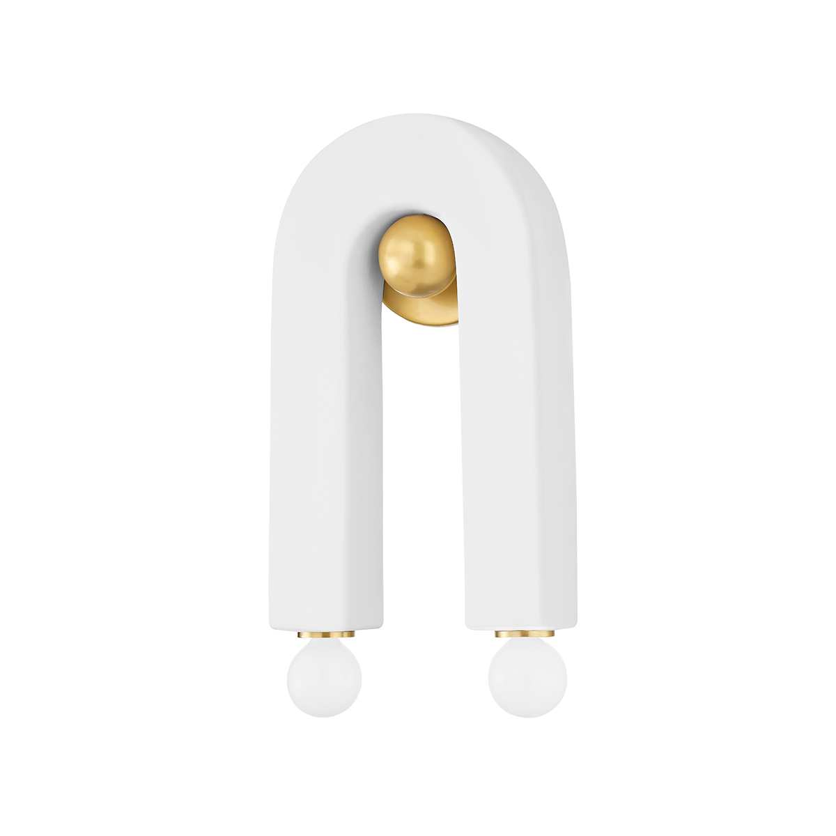 Mitzi Roshani Wall Sconce Wall Sconce Mitzi AGED BRASS/CERAMIC RAW MATTE WHITE  