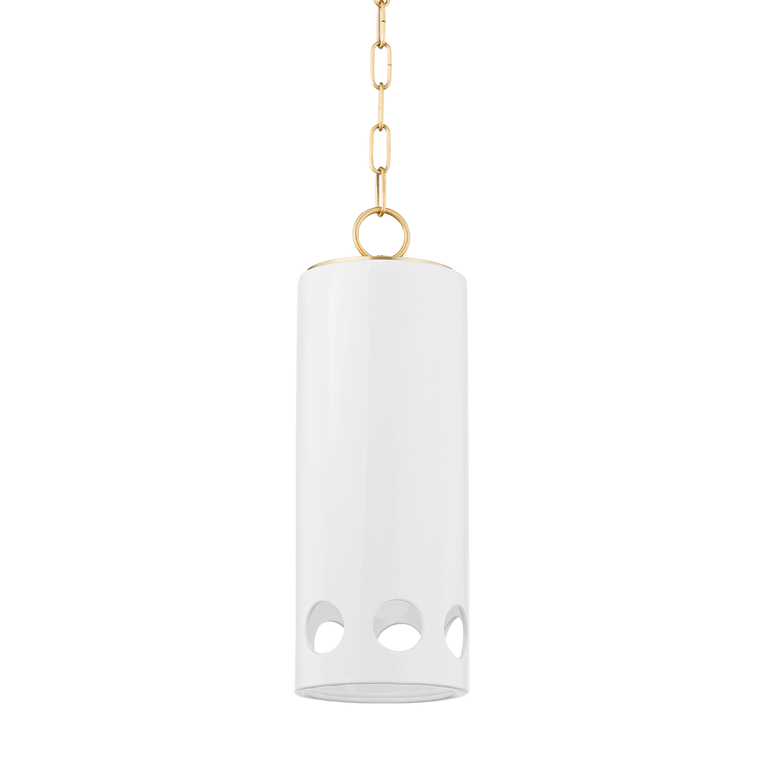 Mitzi Jean Pendant Pendants Mitzi AGED BRASS/CERAMIC GLOSS WHITE  