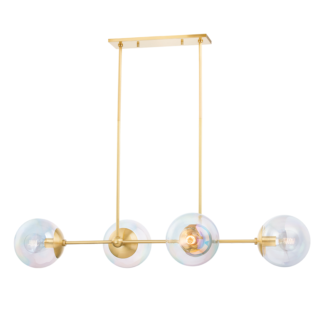 Mitzi OPHELIA Island Light Linear Chandeliers Mitzi Aged Brass  