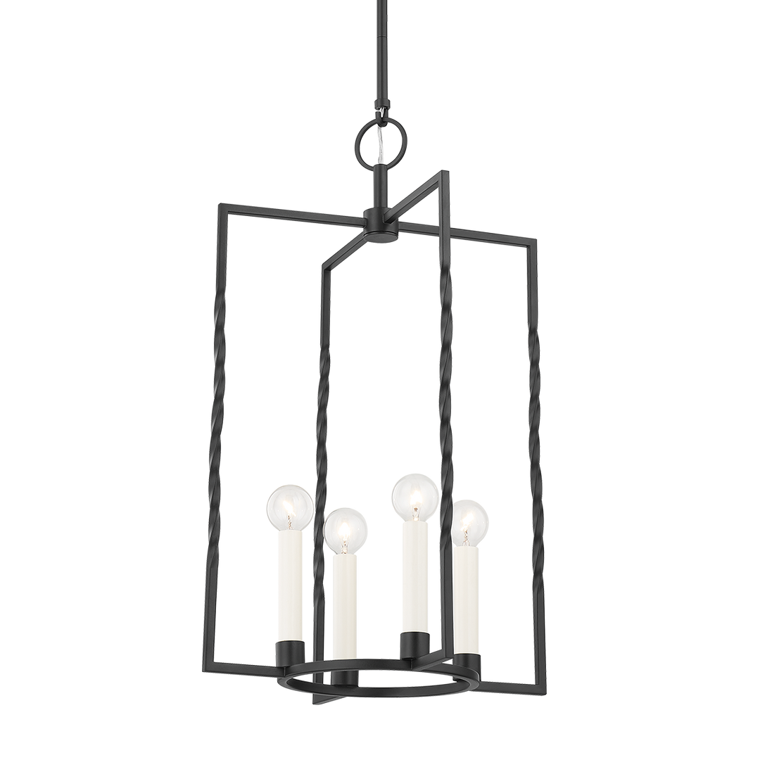 Mitzi ADELAIDE Lantern Pendants Mitzi TEXTURED BLACK 15x15x24.5 