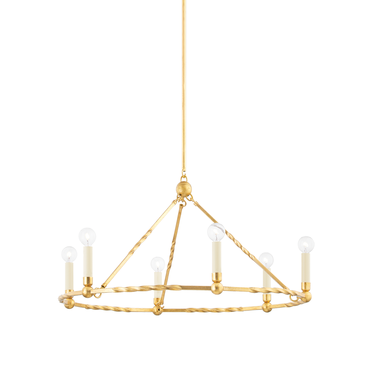 Mitzi JOSEPHINE Chandelier Chandelier Mitzi Vintage Gold Leaf  