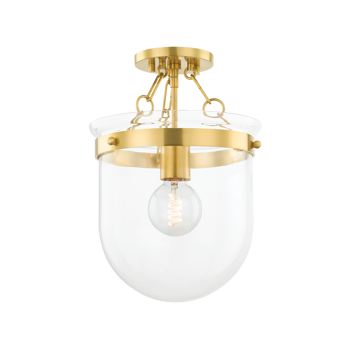 Mitzi DUNBAR Semi Flush Semi Flush Mitzi Aged Brass  