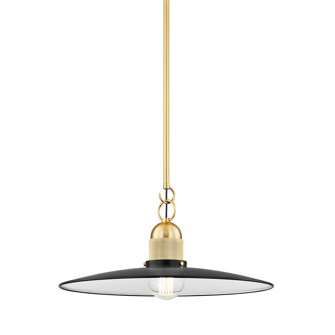 Mitzi LEANNA Pendant Pendants Mitzi Aged Brass/soft Black  