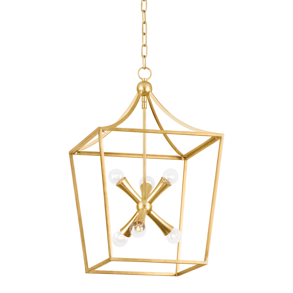 Mitzi KENDALL Lantern Pendants Mitzi Vintage Gold Leaf  