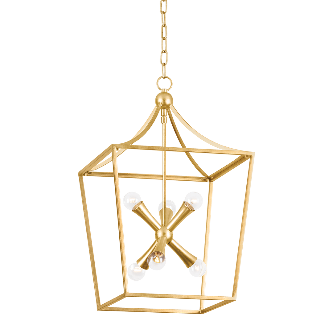 Mitzi KENDALL Lantern Pendants Mitzi Vintage Gold Leaf  