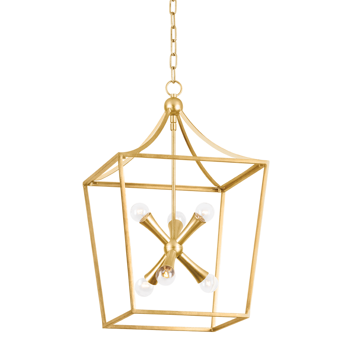 Mitzi KENDALL Lantern Pendants Mitzi Vintage Gold Leaf  