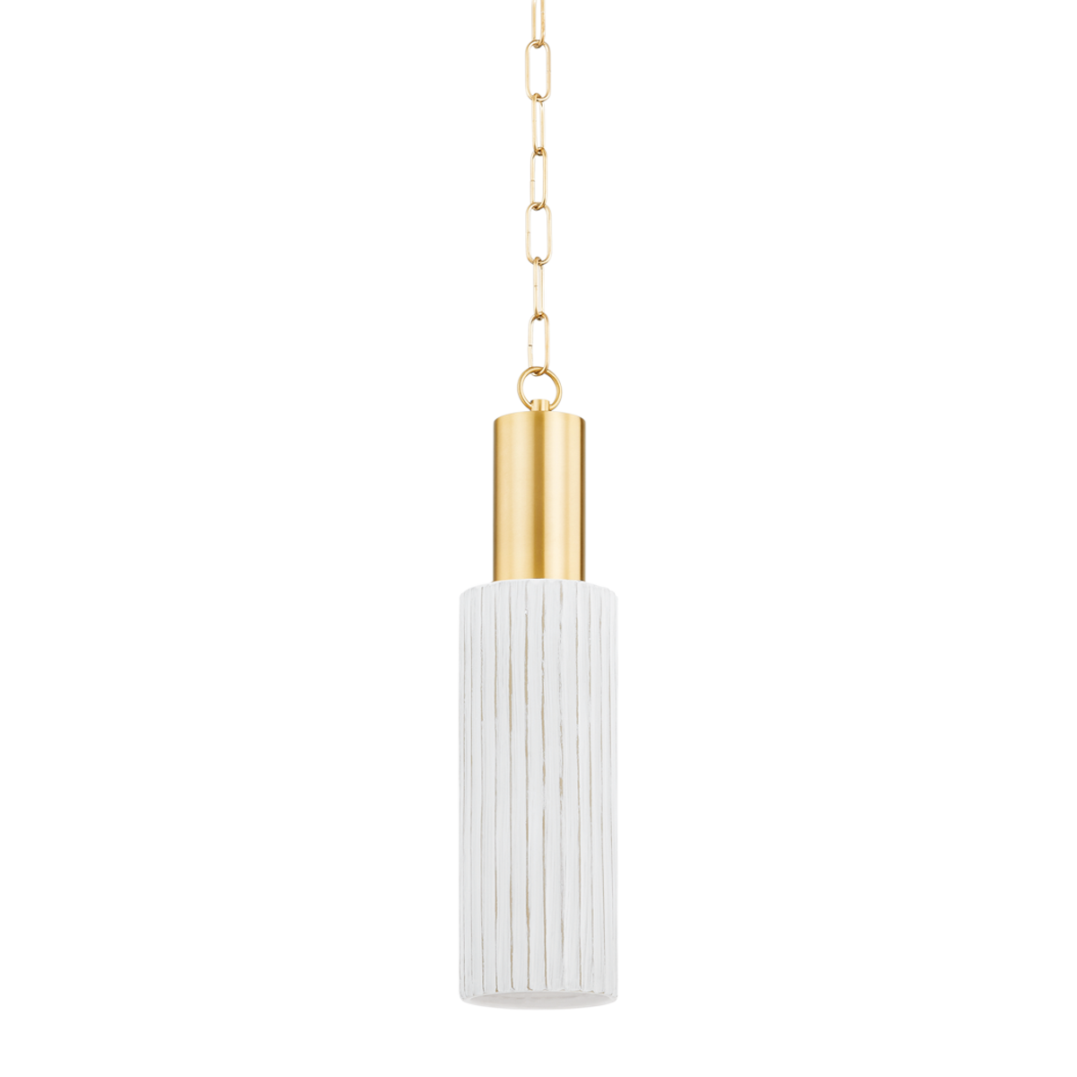 Mitzi CORISSA Pendant Pendant Mitzi Aged Brass/ Ceramic Whitewash Bisque  