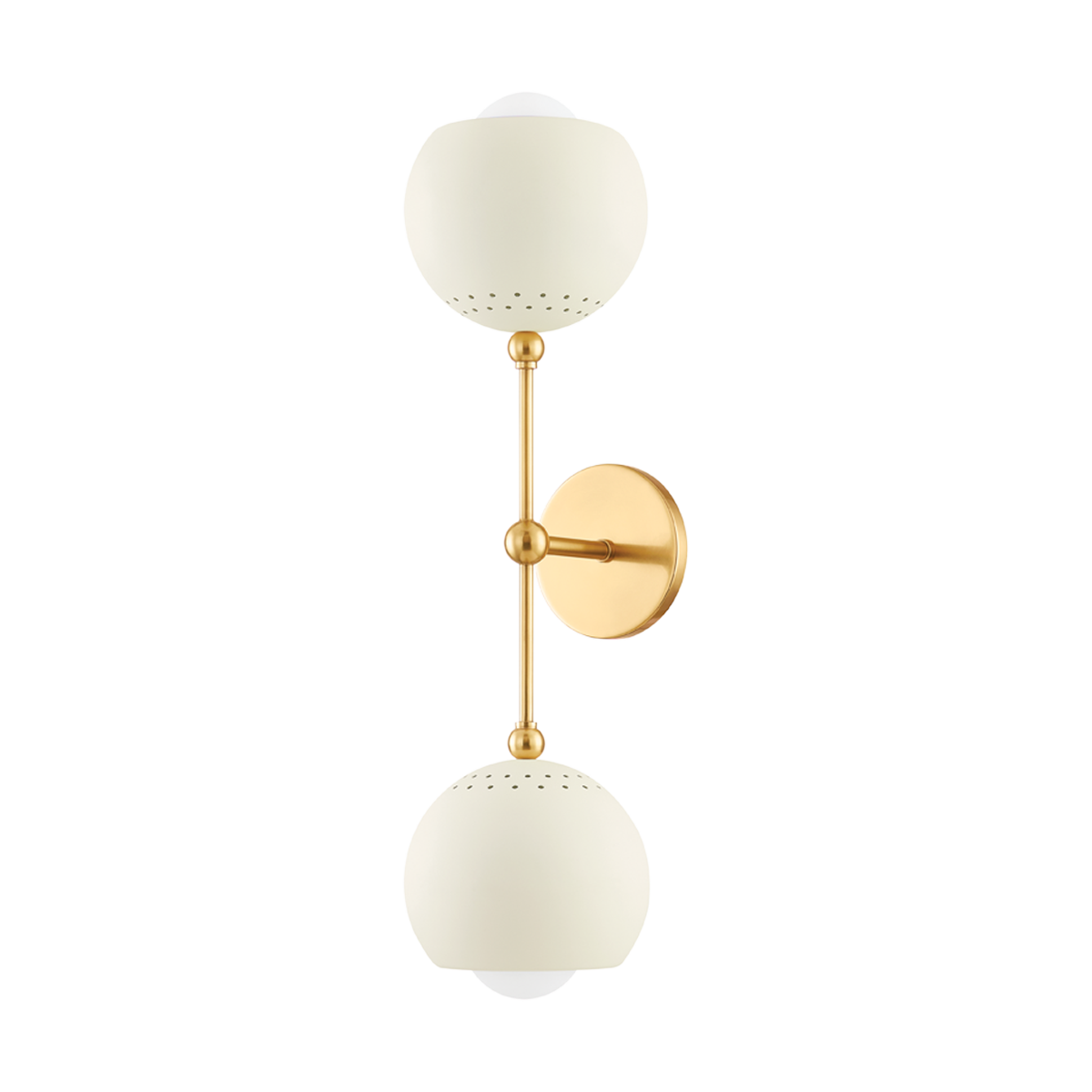 Mitzi SAYLOR Wall Sconce Wall Sconce Mitzi AGED BRASS/SOFT CREAM  