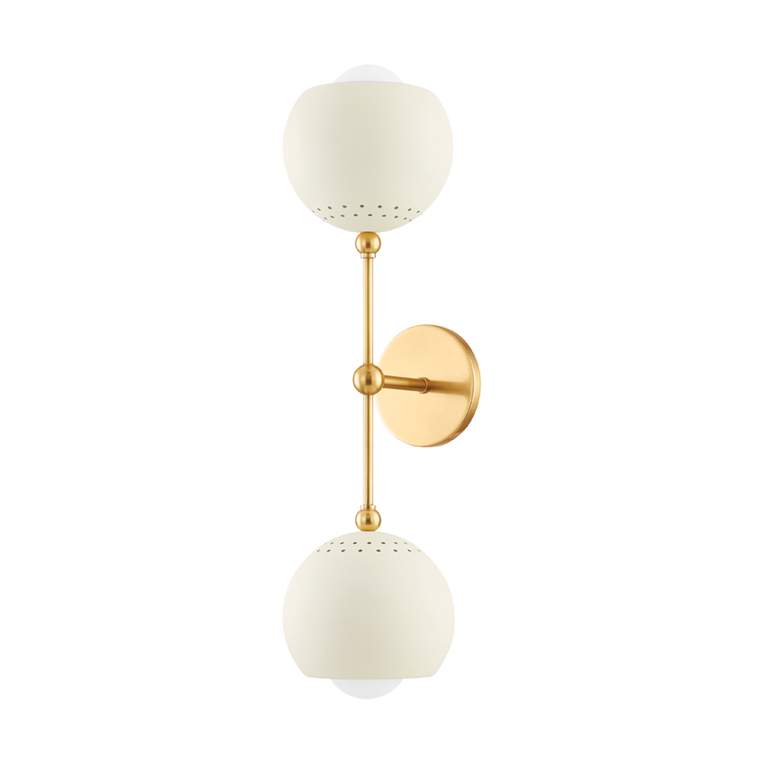 Mitzi SAYLOR Wall Sconce Wall Sconces Mitzi AGED BRASS/SOFT CREAM  