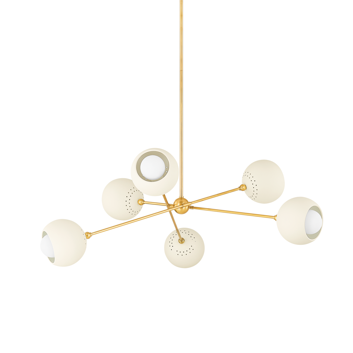 Mitzi SAYLOR Chandelier Chandelier Mitzi AGED BRASS/SOFT CREAM  