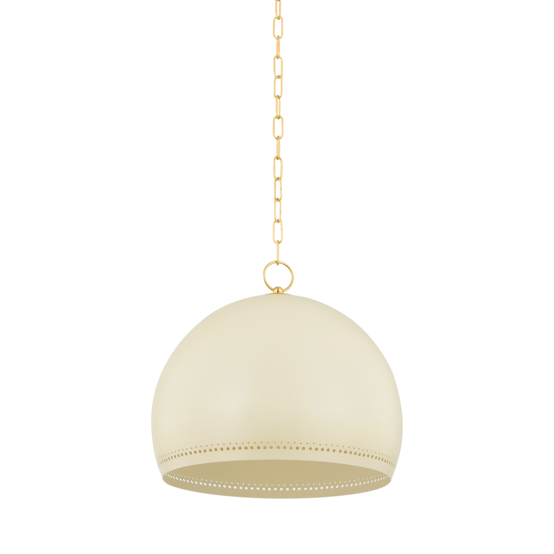 Mitzi ETNA PENDANT Pendants Mitzi AGED BRASS/SOFT CREAM 4.75x17.75x15.25 