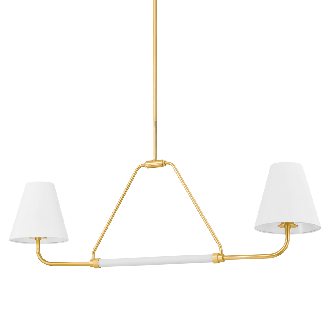 Mitzi Georgann Linear Linear Chandeliers Mitzi AGED BRASS/SOFT WHITE  