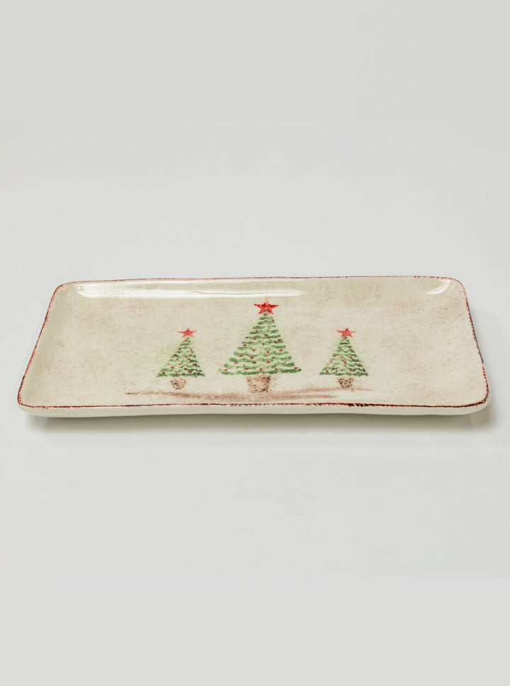 Zafferano America Holiday Large Rectangular Tray Tableware Zafferano America Default Title  