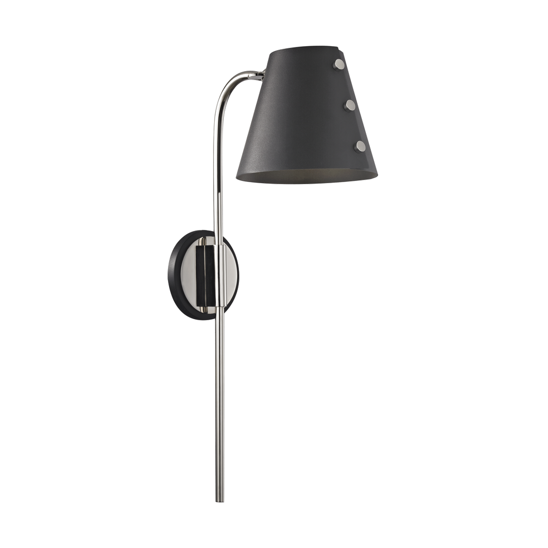 Mitzi Meta Plug-in Sconce Wall Sconces Mitzi Polished Nickel/black  