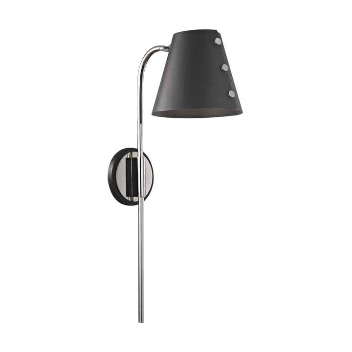 Mitzi Meta Plug-in Sconce Wall Sconces Mitzi Polished Nickel/black  