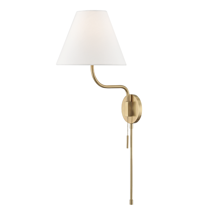 Mitzi Patti Plug-in Sconce Wall Sconces Mitzi Aged Brass  