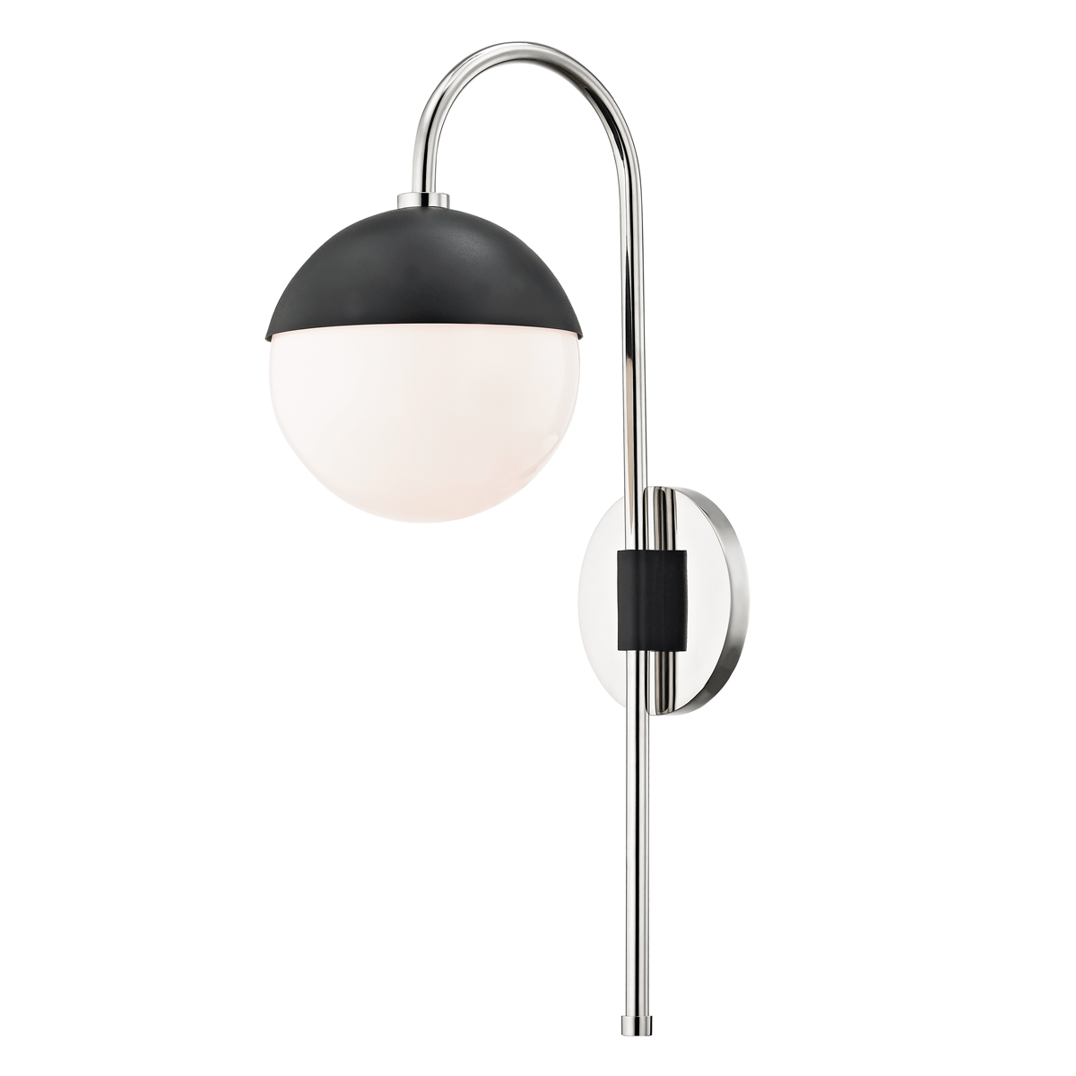 Mitzi Renee Plug-in Sconce Plug-in Sconce Mitzi Polished Nickel/black  