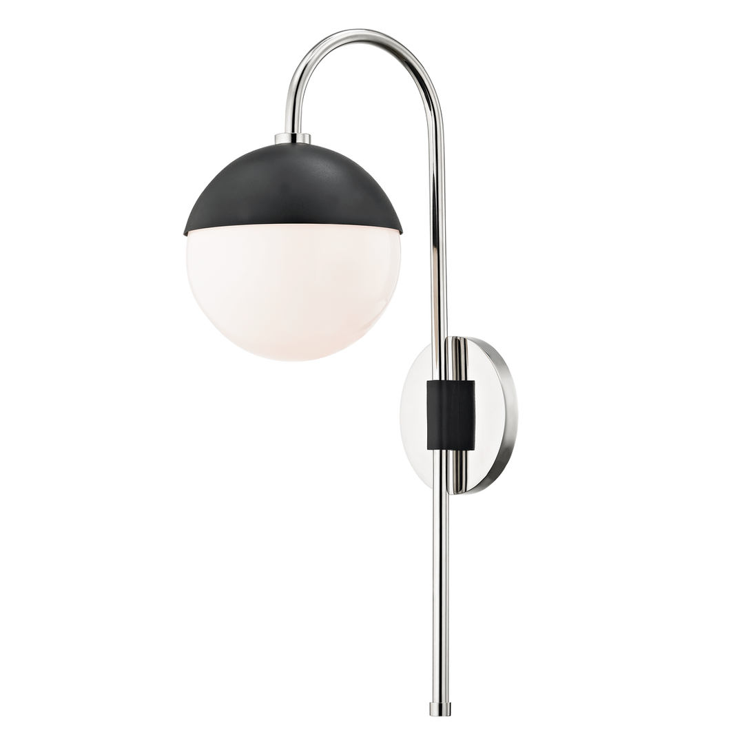 Mitzi Renee Plug-in Sconce Wall Sconces Mitzi Polished Nickel/black  