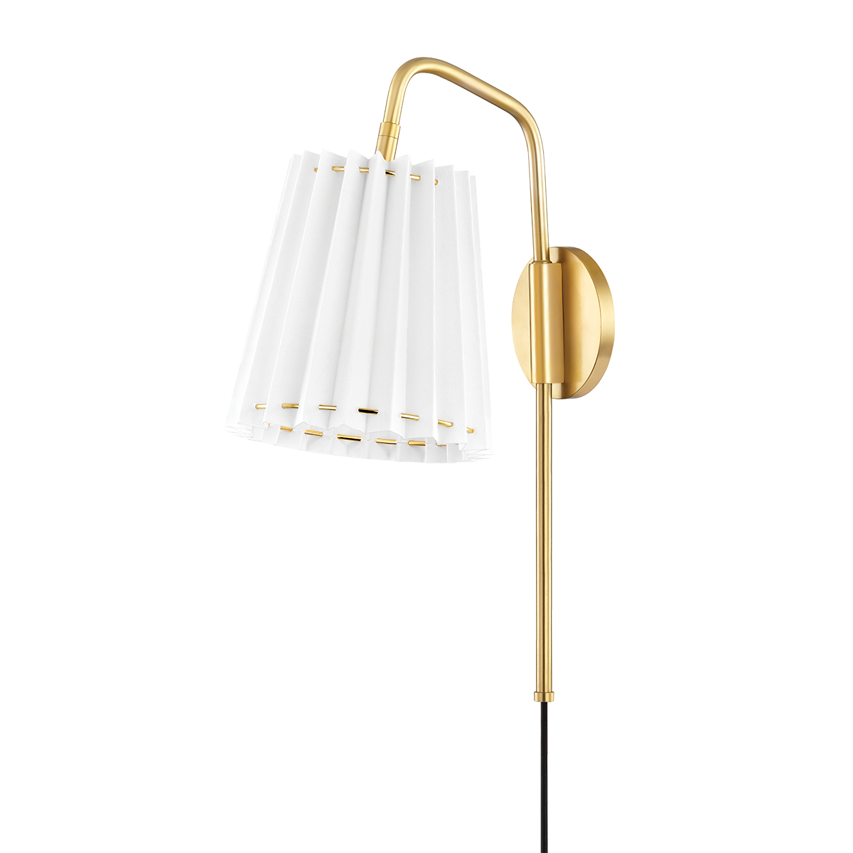 Mitzi Demi Plug-in Sconce Plug-in Sconce Mitzi Aged Brass  