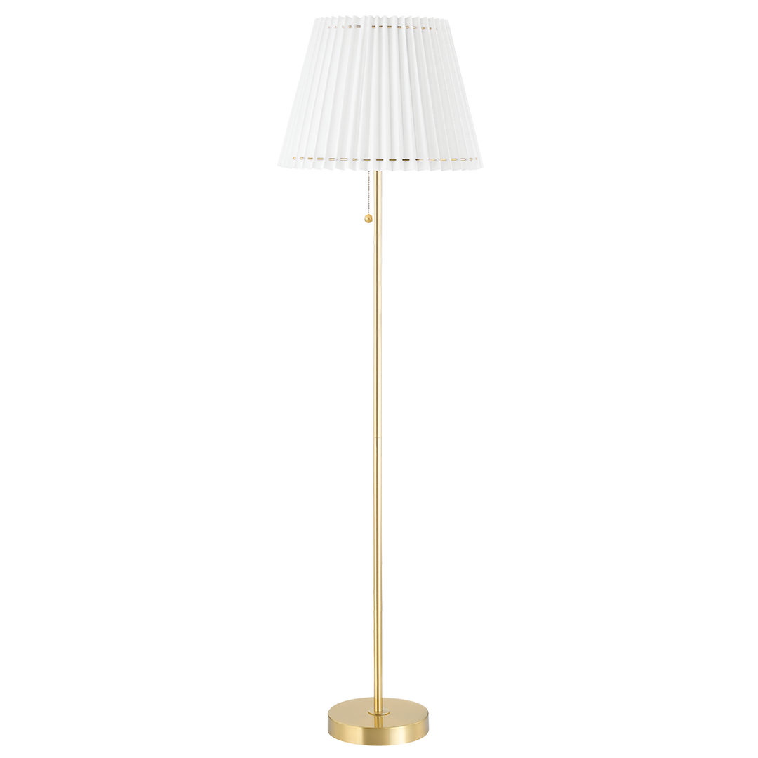 Mitzi Demi Floor Lamp Floor Lamps Mitzi Aged Brass  