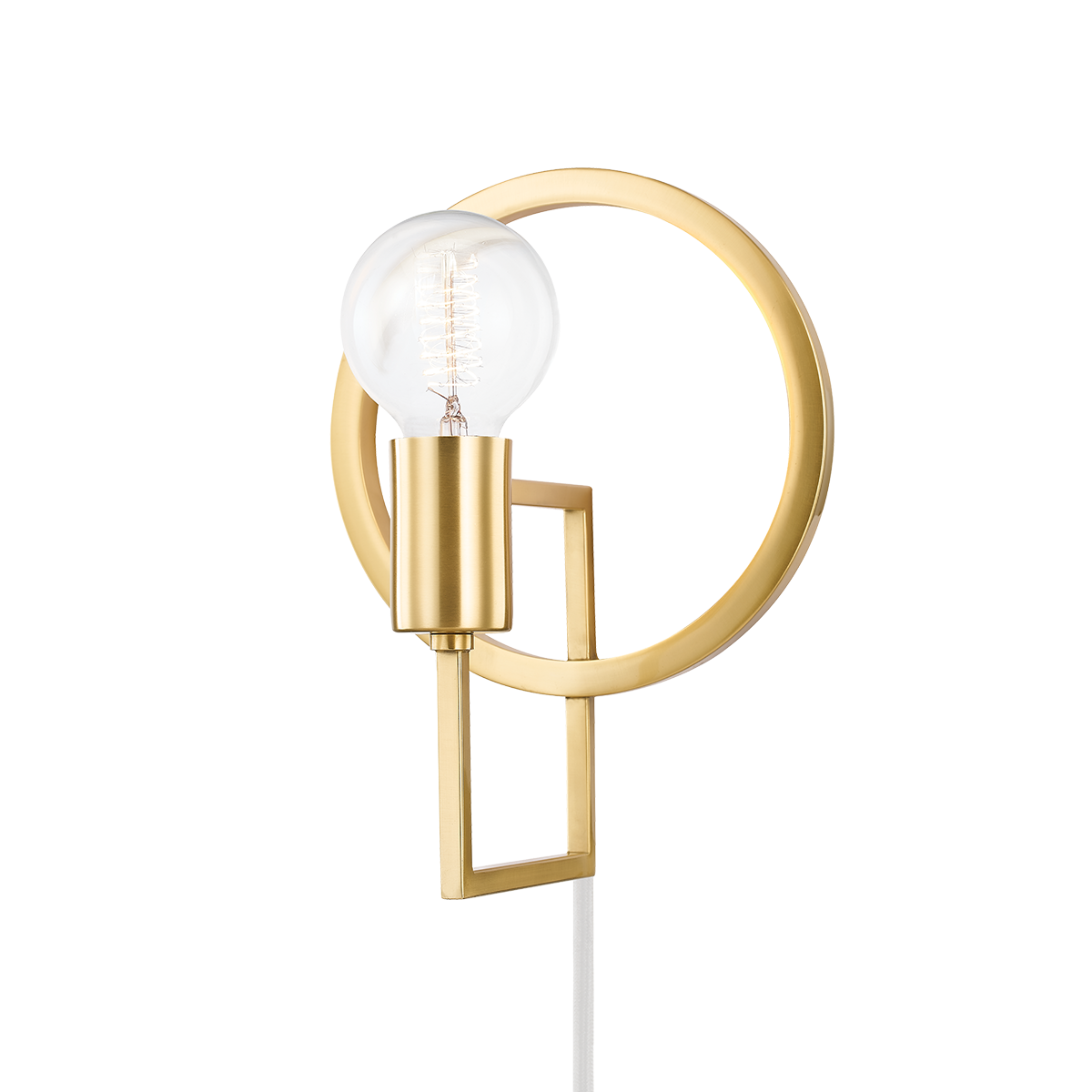 Mitzi Tory Plug-in Sconce Plug-in Sconce Mitzi Aged Brass  